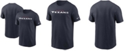 Nike Men's Navy Houston Texans Team Wordmark T-shirt